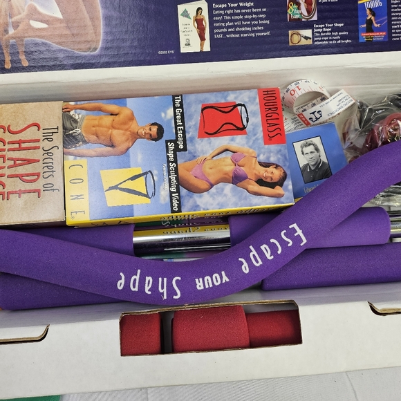 Escape Your Shape Deluxe Exercise Fitness Program Kit VHS Toning Bar Weights New - Picture 1 of 14